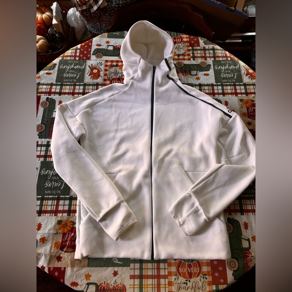 adidas Men's White Performance Jacket - Picture 1 of 7